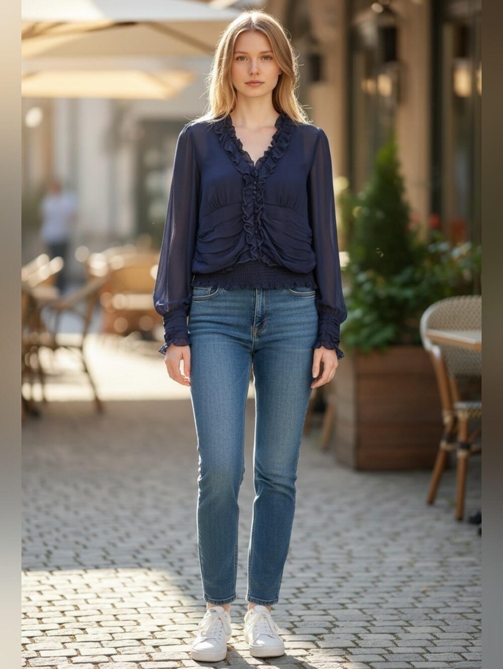 Free People Ruffled Top - Picture 2 of 12